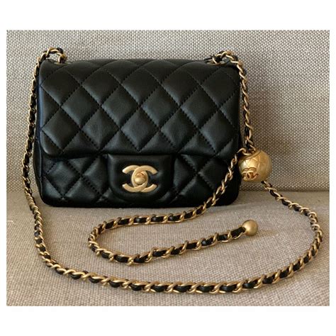 chanel mini black handbag|Chanel small bag with price.